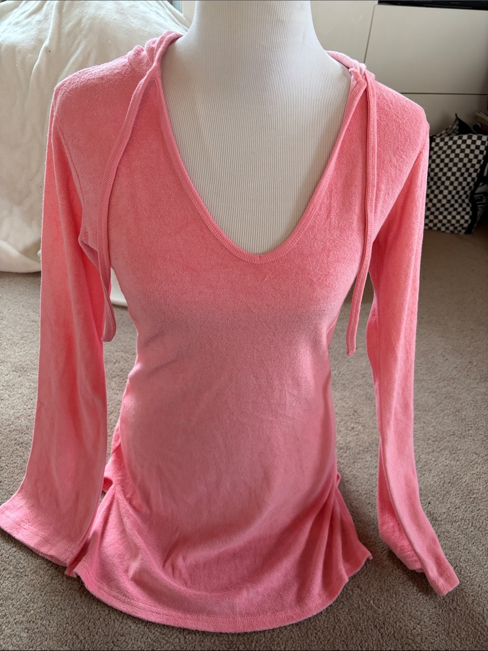 Adorable Pink Terry Cloth After Shower Cover Up